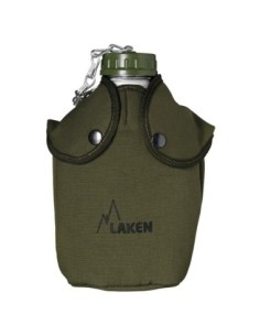 ALUMINUM CANTEEN 1,3L NARROW MOUTH WITH GREEN CANVAS COVER