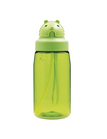 BOTELLA REUTILIZABLE DE TRITAN 0,45 L VERDE. TAPÓN OBY