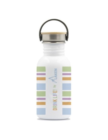 BOTELLA DE ACERO INOXIDABLE 0,5 L BASIC STEEL DRINK LIFE! BANDS TRASERA