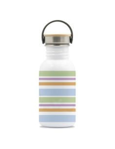 DRINK LIFE! BANDS BASIC STEEL BOTTLE BAMBOO AND STAINLESS STEEL CAP