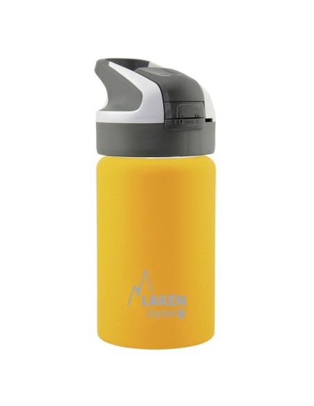 BOTELLA TÉRMICA DE ACERO INOXIDABLE 0,35 L AMARILLA. TAPÓN SUMMIT