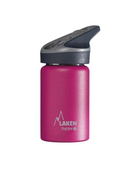 BOTELLA TÉRMICA DE ACERO INOXIDABLE 0,35 L FUCSIA. TAPÓN JANNU