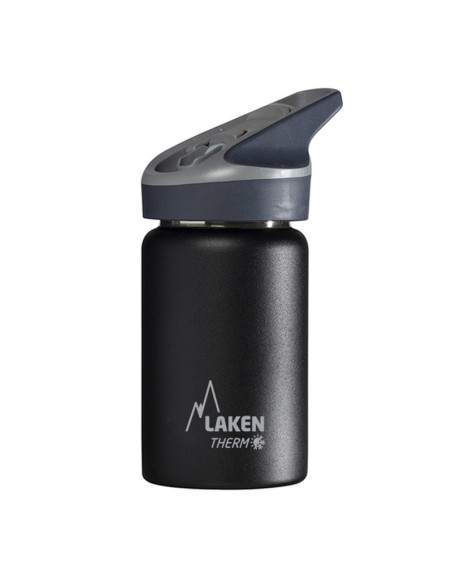 STAINLESS STEEL BLACK THERMO BOTTLE 0.35L JANNU