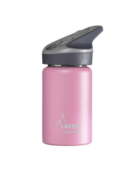 BOTELLA TÉRMICA DE ACERO INOXIDABLE 0,35 L ROSA. TAPÓN JANNU