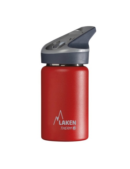 BOTELLA TÉRMICA DE ACERO INOXIDABLE 0,35 L ROJA. TAPÓN JANNU