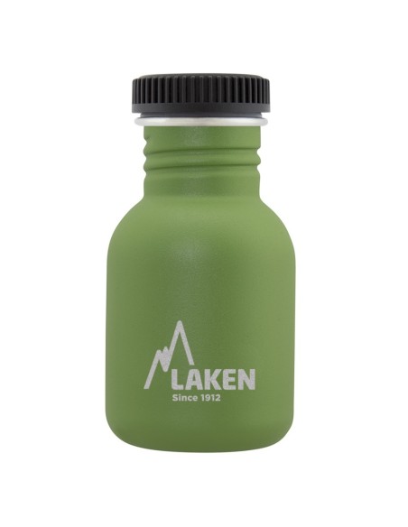 BOTELLA DE ACERO INOXIDABLE 0,35 L VERDE OLIVA BASIC STEEL PLAIN
