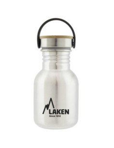 STAINLESS STEEL BOTTLE BASIC STEEL 0.35L, 0.50L, 0.75L, 1L BAMBOO STAINLESS STEEL CAP 2