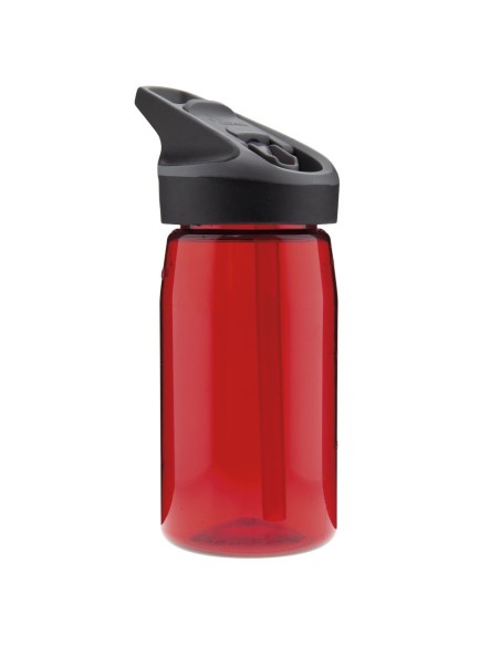 BOTELLA REUTILIZABLE DE TRITAN 0,45 L ROJA. TAPÓN JANNU