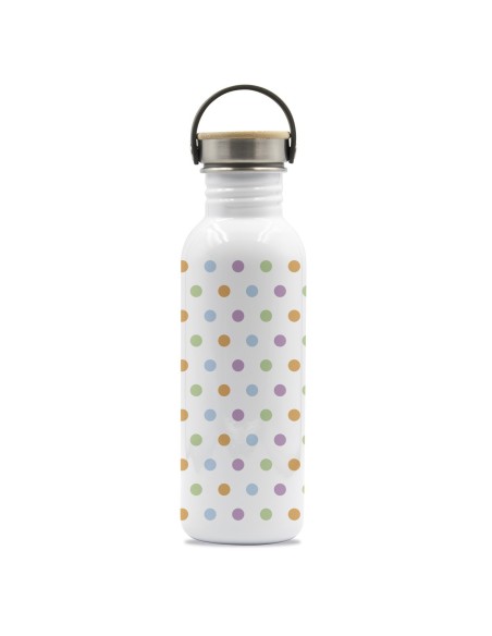DRINK LIFE! MOLES BASIC STEEL BOTTLE BAMBOO AND STAINLESS STEEL CAP