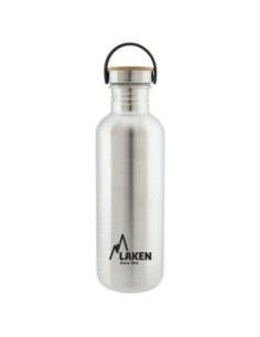 STAINLESS STEEL BOTTLE BASIC STEEL 0.35L, 0.50L, 0.75L, 1L BAMBOO STAINLESS STEEL CAP 2