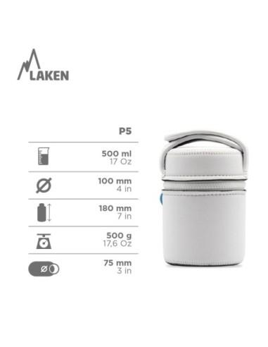 INSULATED STAINLESS STEEL THERMOS FOR FOOD 1L WITH INTERIOR CONTAINERS
