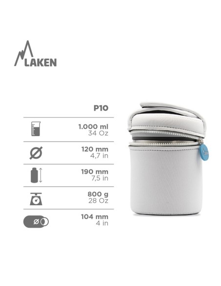 STAINLESS STEEL THERMO FLASK FOOD DRINK LIFE! BANDS 1L