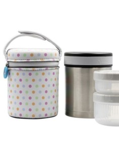 STAINLESS STEEL THERMO FLASK FOOD DRINK LIFE! MOLES 1L