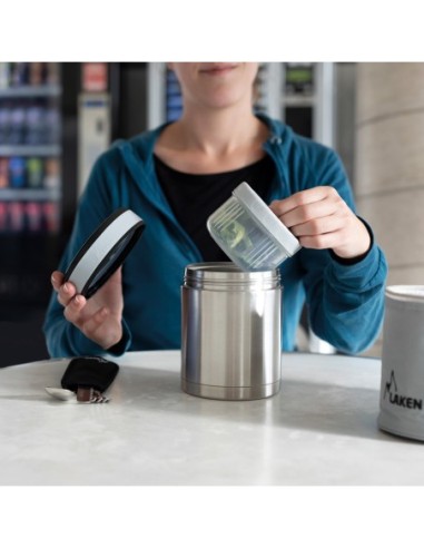 TERMO PARA SÓLIDOS DE ACERO INOXIDABLE 1L Y FUNDA