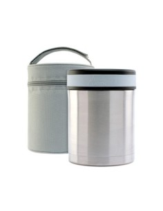 INSULATED STAINLESS STEEL THERMOS FOR FOOD 1L WITH INTERIOR CONTAINERS 2