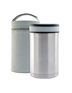 INSULATED STAINLESS STEEL THERMOS FOR FOOD 1L WITH INTERIOR CONTAINERS 2