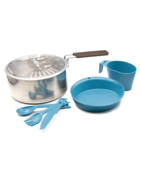 SET DE CAMPING VIVAC DE ACERO INOX Y POLIPROPILENO 1 PAX