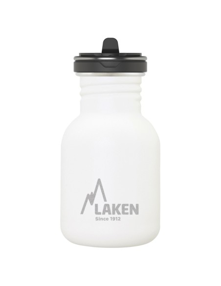 STAINLESS STEEL BASIC STEEL BOTTLE WITH FLOW CAP 350ML WHITE COLOUR