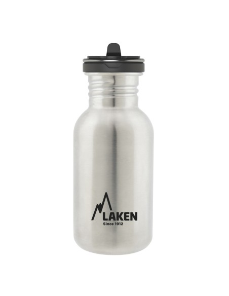 STAINLESS STEEL BASIC STEEL BOTTLE WITH FLOW CAP 500ML METAL COLOUR