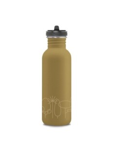 STAINLESS STEEL BOTTLE 0.75L DRINK LIFE! FOREST FLOW CAP