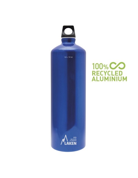 BOTELLA DE ALUMINIO 100 % RECICLADO AZUL OSCURO TAPÓN FUTURA 1,5 L