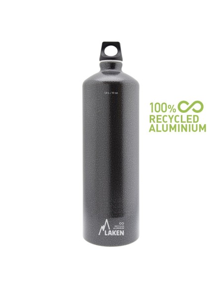 BOTELLA DE ALUMINIO 100 % RECICLADO COLOR GRANITO TAPÓN FUTURA 1,5 L