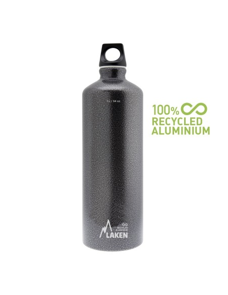 BOTELLA DE ALUMINIO 100 % RECICLADO COLOR GRANITO TAPÓN FUTURA 1 L