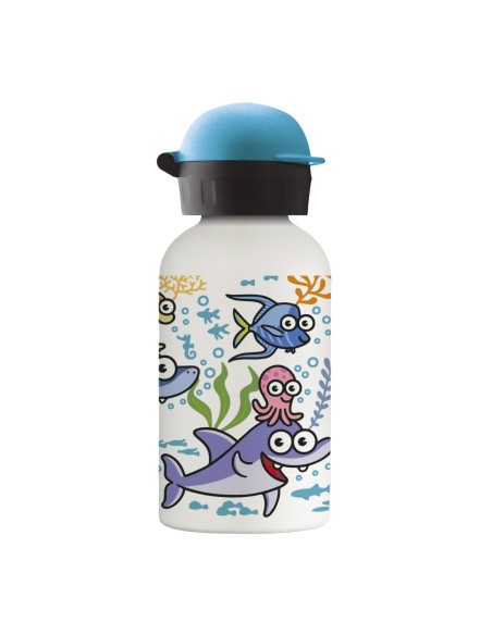 BOTELLA INFANTIL TÉRMICA SEA FRIENDS DE ACERO INOXIDABLE 0,35 L TAPÓN HIT