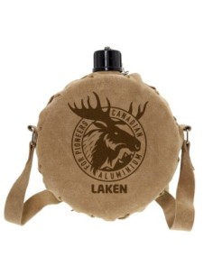 CANTIMPLORA REDONDA DE ALUMINIO 1,5 L CON FUNDA DE PIEL