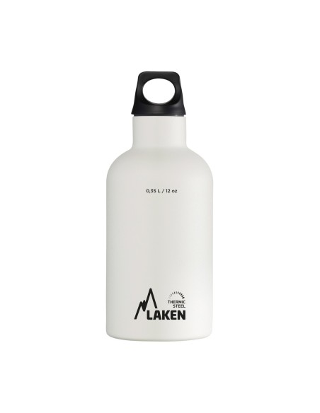WHITE STAINLESS STEEL THERMO BOTTLE 0.35L FUTURA