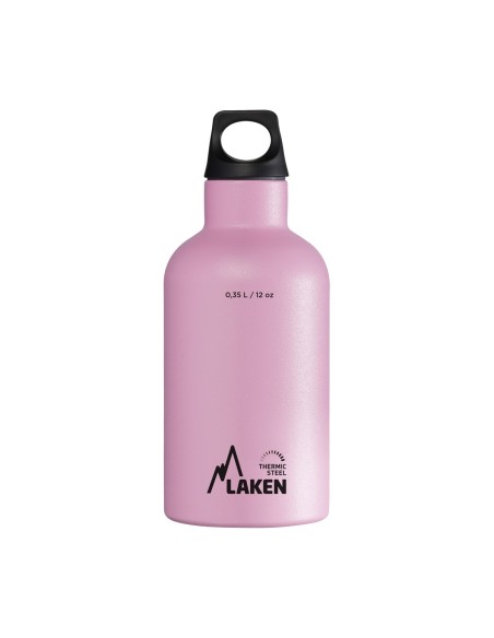BOTELLA TÉRMICA DE ACERO INOXIDABLE 0,35 L ROSA. TAPÓN FUTURA