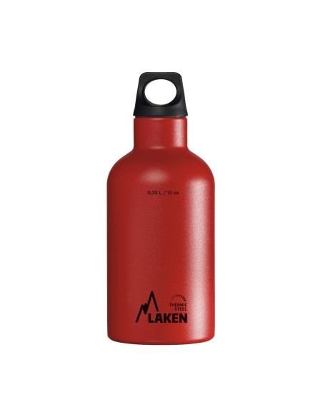 RED STAINLESS STEEL THERMO BOTTLE 0.35L FUTURA