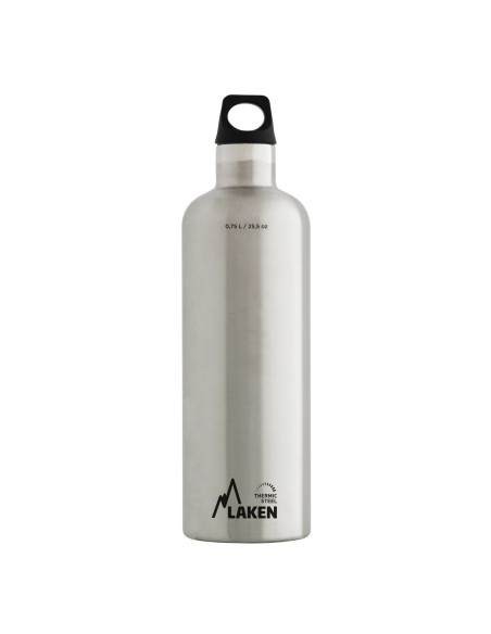 BOTELLA TÉRMICA DE ACERO INOXIDABLE 0,75 L GRIS. TAPÓN FUTURA