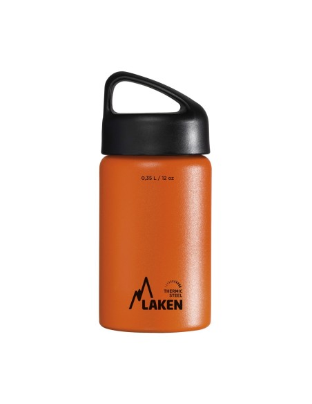 ORANGE STAINLESS STEEL THERMO BOTTLE 0.35L, CLASSIC CAP