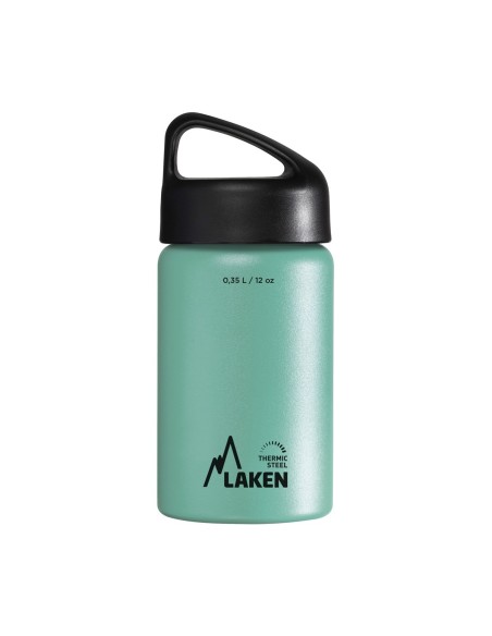TURQUOISE STAINLESS STEEL THERMO BOTTLE 0.35L, CLASSIC CAP