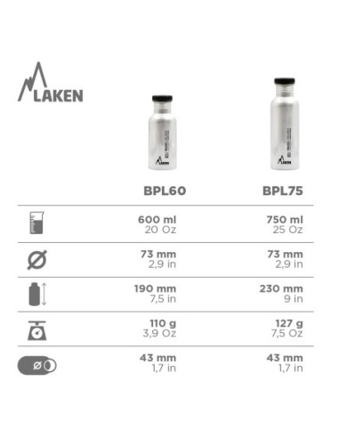 PLAIN ALUMINUM WIDE-MOUTH BOTTLE 0,60L, 0,75L