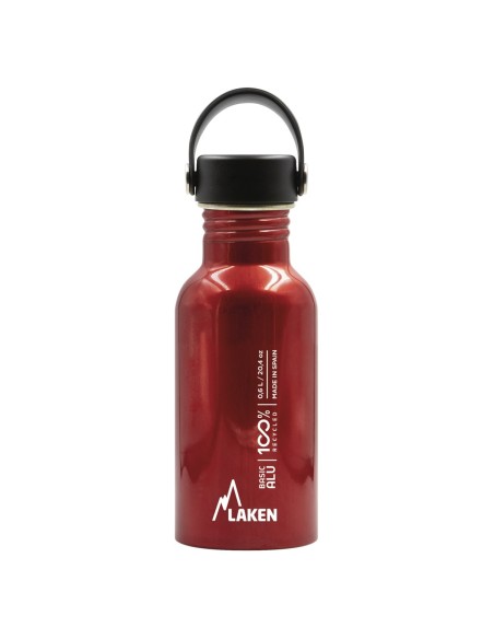 BOTELLA DE ALUMINIO DE BOCA ANCHA OASIS 0,60L ROJO
