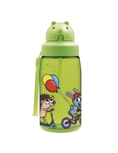 BALLOONS: TRITAN BOTTLE 0,45L OBY CAP GREEN (WIDE MOUTH)