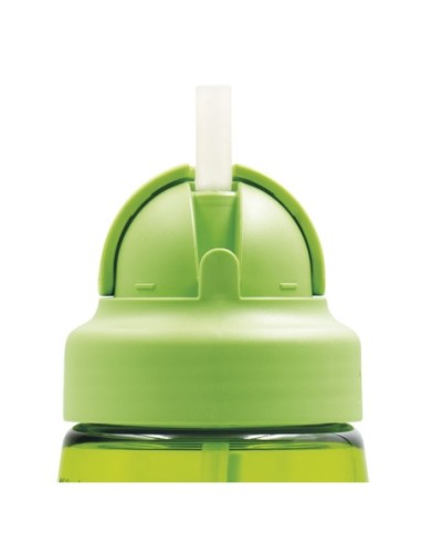 FUNNY CARS: BOTELLA INFANTIL DE TRITAN 0,45L VERDE CON TAPÓN OBBY