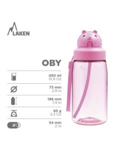 FROMAGE: TRITAN BOTTLE 0,45L PINK OBY CAP (WIDE MOUTH) 2