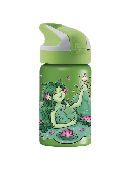 GAIA: 0.35L BLACK THERMO BOTTLE FOR CHILDREN WITH SUMMIT CAP