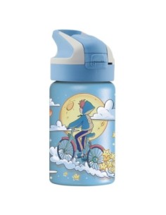 GO TO THE MOON: 0.35L BLUE THERMO BOTTLE FOR CHILDREN WITH SUMMIT CAP