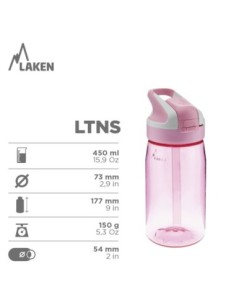 UKELELE: 0,45L PINK TRITAN BOTTLE WITH SUMMIT CAP 2