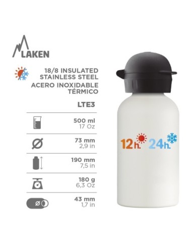 FUNNY CARS: BOTELLA INFANTIL TÉRMICA DE ACERO INOXIDABLE 0,35 L TAPÓN HIT