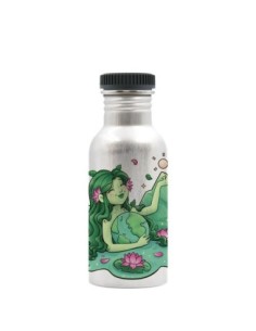 GAIA: ALUMINUM BOTTLE 0,60L WITH PLAIN CAP (WIDE MOUTH)