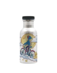 GO TO THE MOON: ALUMINUM BOTTLE 0,60L WITH PLAIN CAP (WIDE MOUTH)