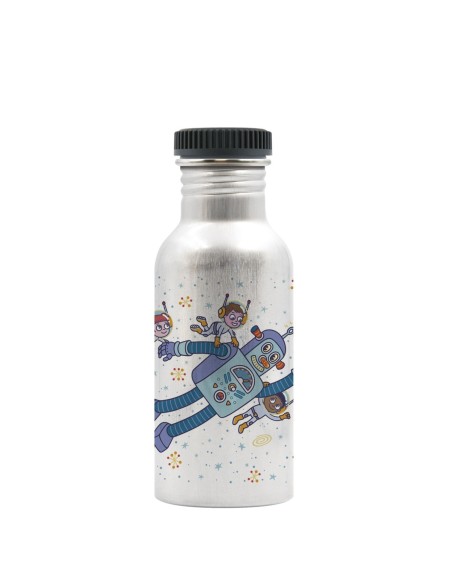 SPACE ROBOT: BOTELLA DE ALUMINIO 0,60L CON TAPÓN PLAIN (BOCA ANCHA)