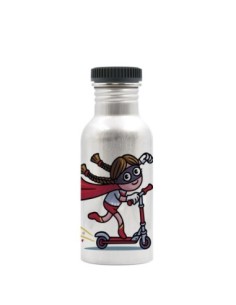 SUPER SCOOTER: ALUMINUM BOTTLE 0,60L WITH PLAIN CAP (WIDE MOUTH)