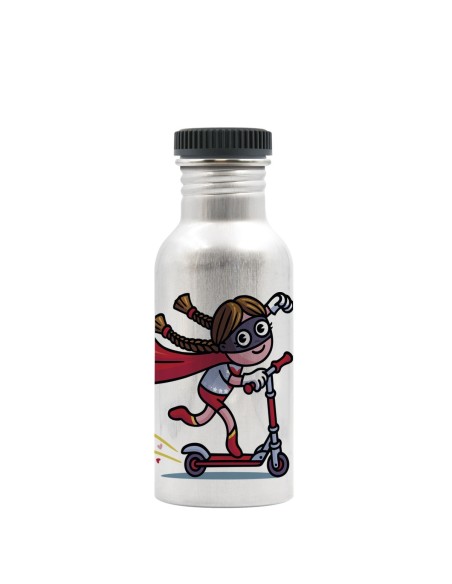 SUPER SCOOTER: ALUMINUM BOTTLE 0,60L WITH PLAIN CAP (WIDE MOUTH)