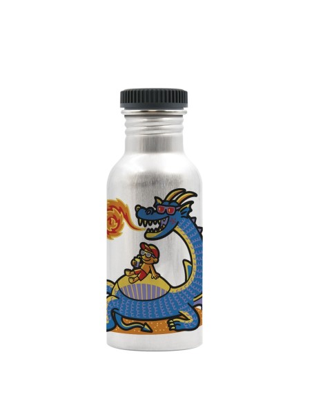 DRAGON: ALUMINUM BOTTLE 0,60L WITH PLAIN CAP (WIDE MOUTH)